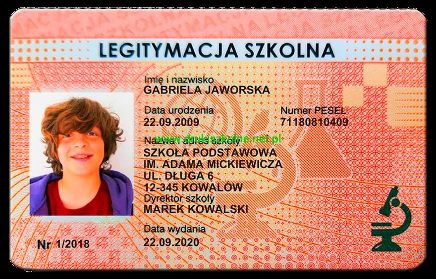Legitymacja szkolna