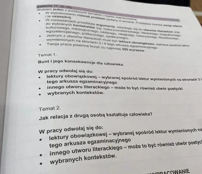 Rozprawka maturzysty